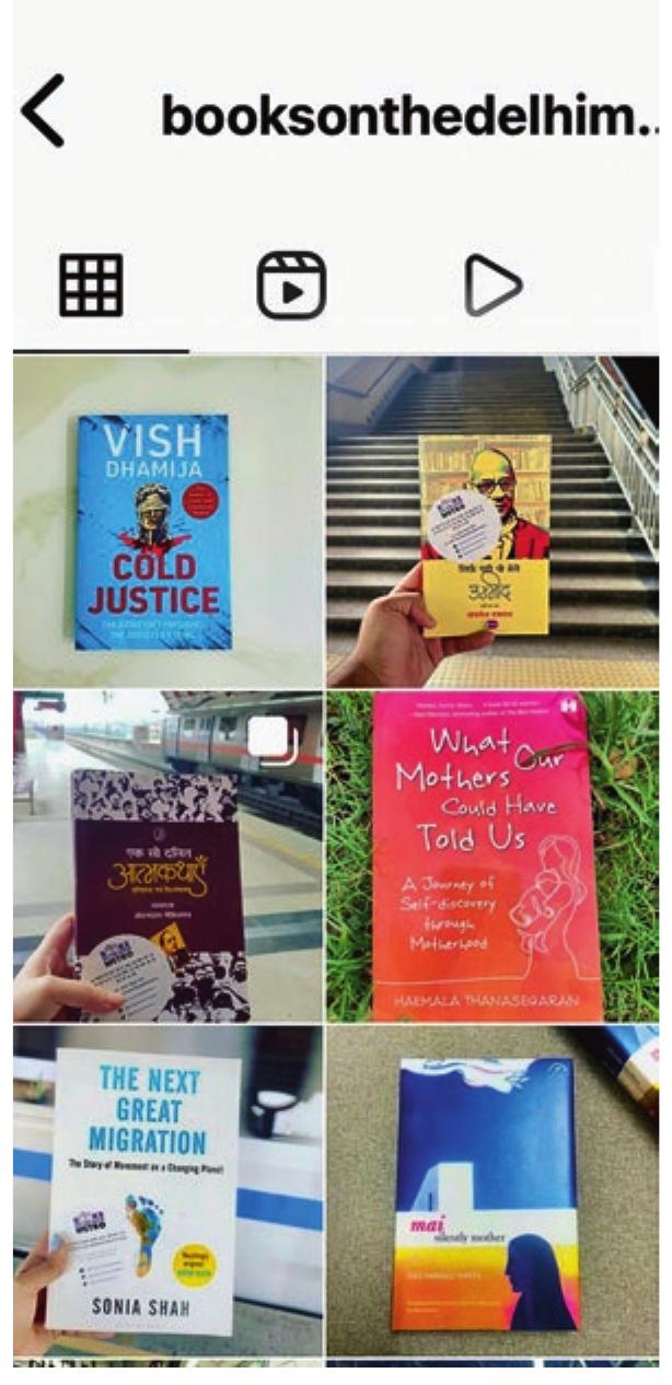 up or dropped a book. This is just one of many digital platforms that Metro users employ as they negotiate the city. Looking for books on the Metro becomes a new way to practice navigation of the system and way- finding more generally. Sharma explained in a newspaper article why she started this group in particular: 