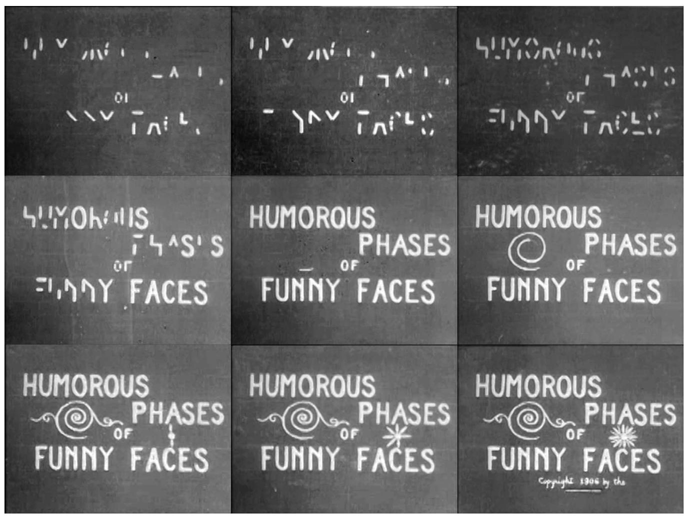 Humorous Forms All the title cards in humorous phases of funny faces (1905)