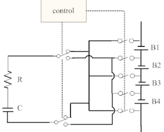 The single switched ‘capacitor balancing topology [1], [3-