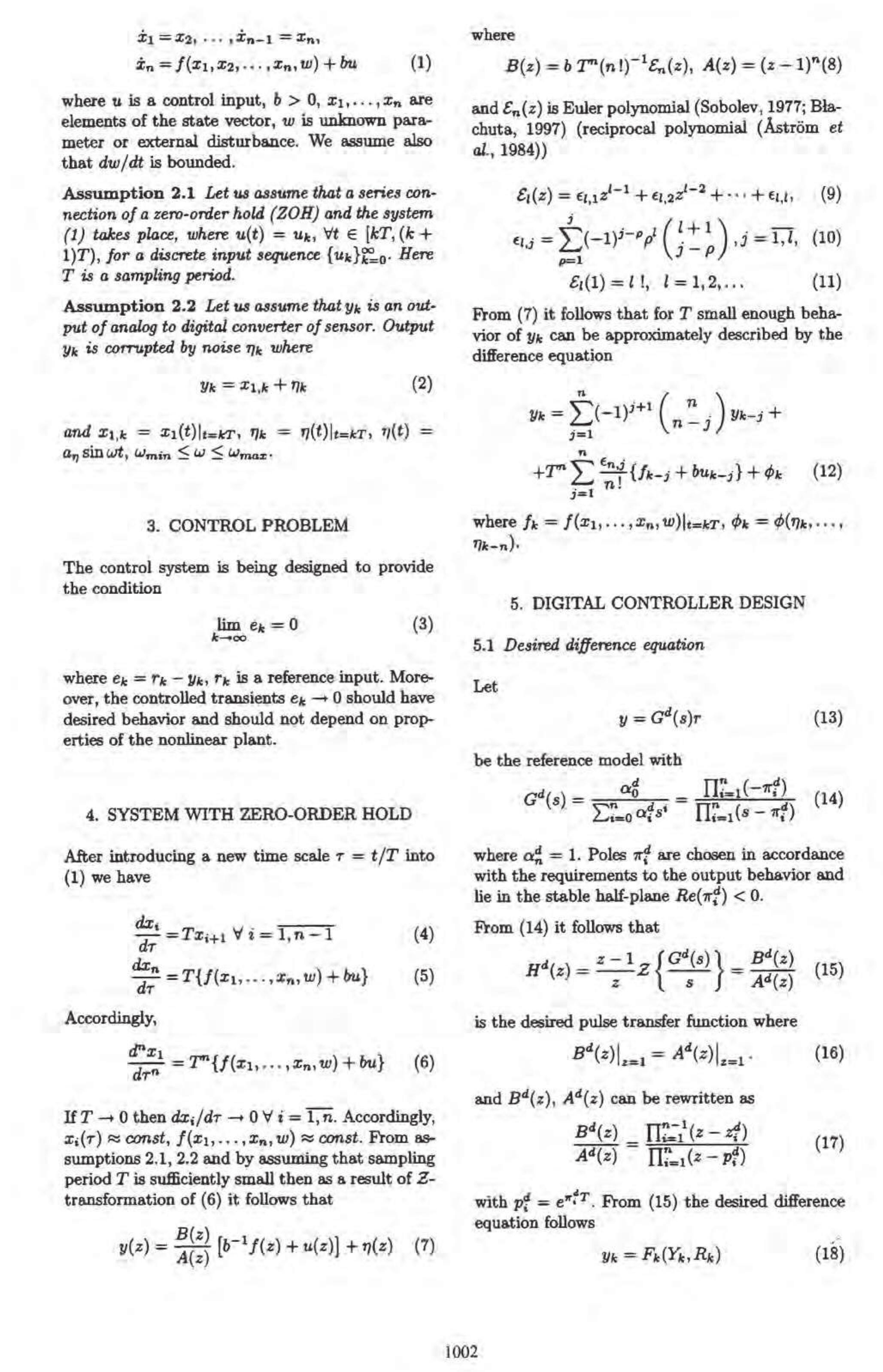 Figure 1 - Design of Digital Two-Time-Scale Control Systems