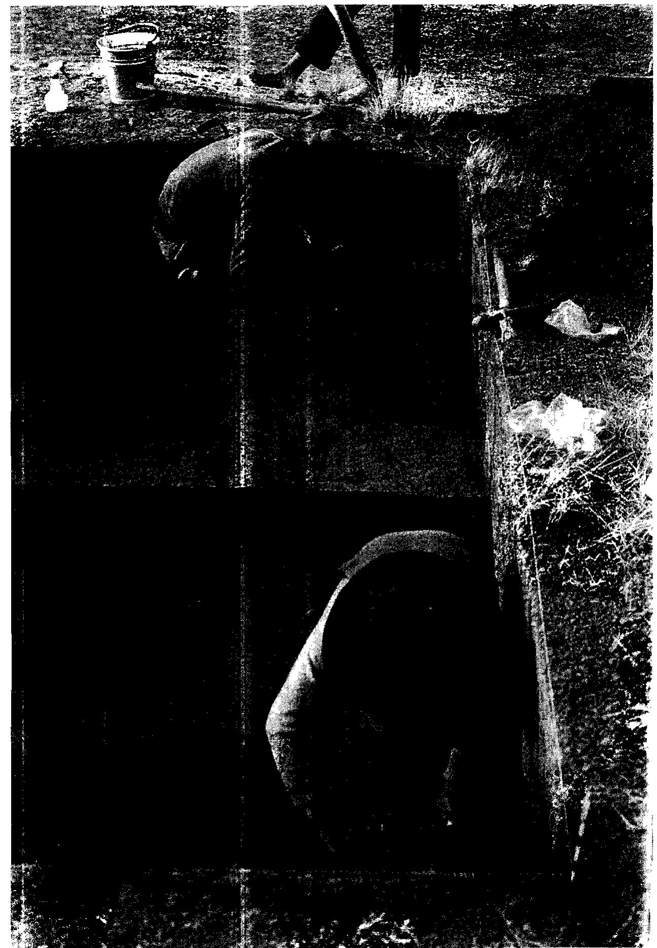 6.12. Excavations in householdsat the site of Viscachani Pampa (above) and Pancha (facing page). 