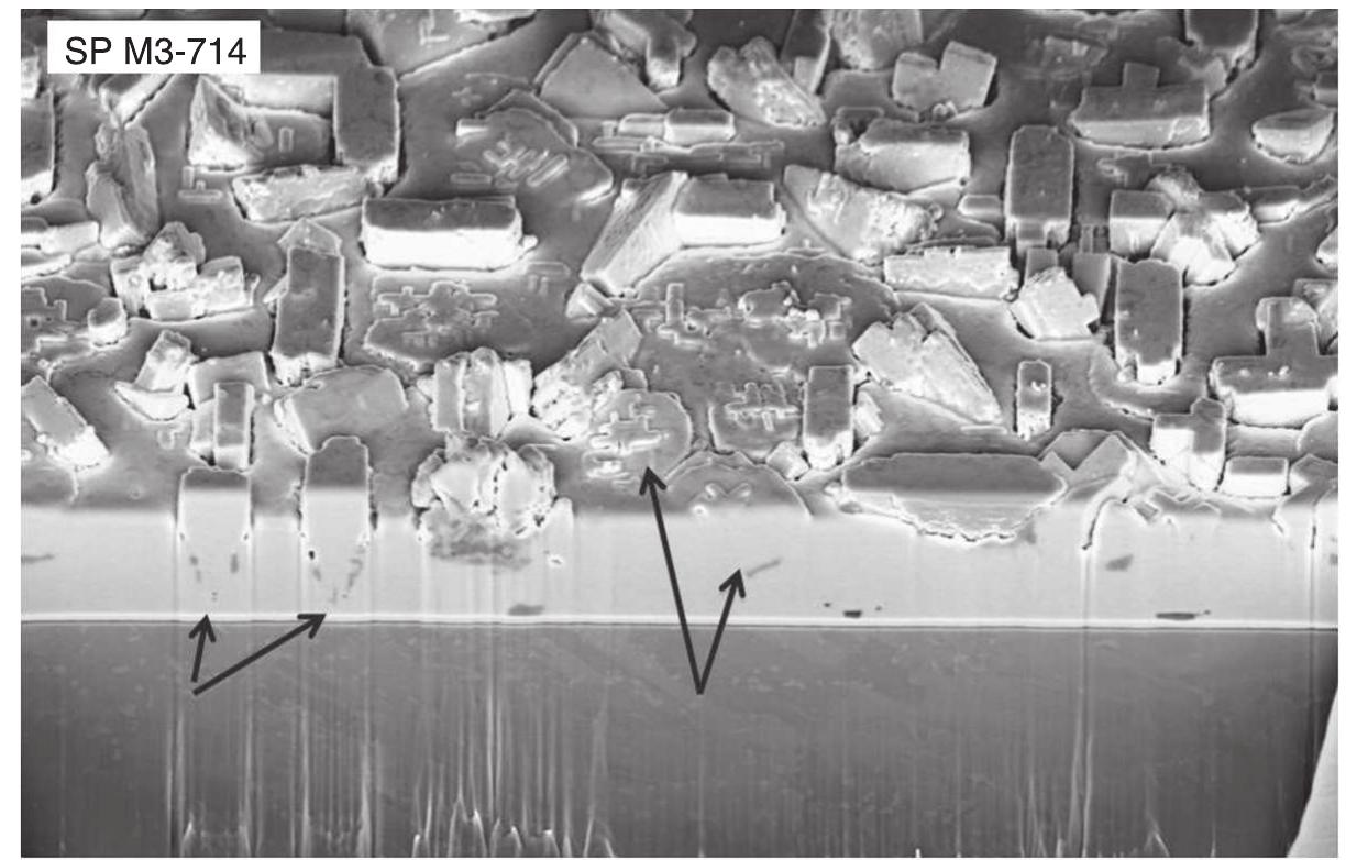 Misoriented 2.10 cross-section of microstructure of hts film showing