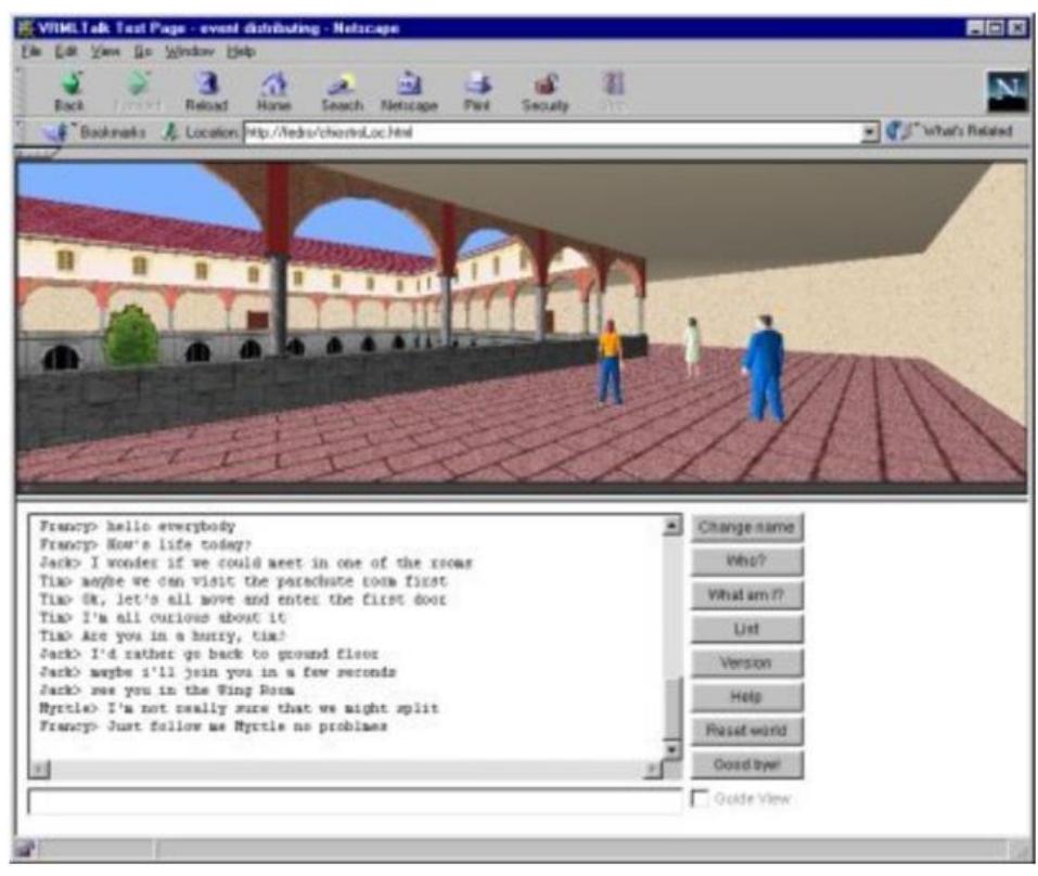 dreaming about the possibility of recreating an online copy of the museum where visitors could meet and interact. When we discovered that Prof. Paolo Paolini of the Milan Polytechnic was working on a technology capable of doing exactly that, the WebTalk technology, we quickly made contact and offered the museum as a testing environment for the technology. 