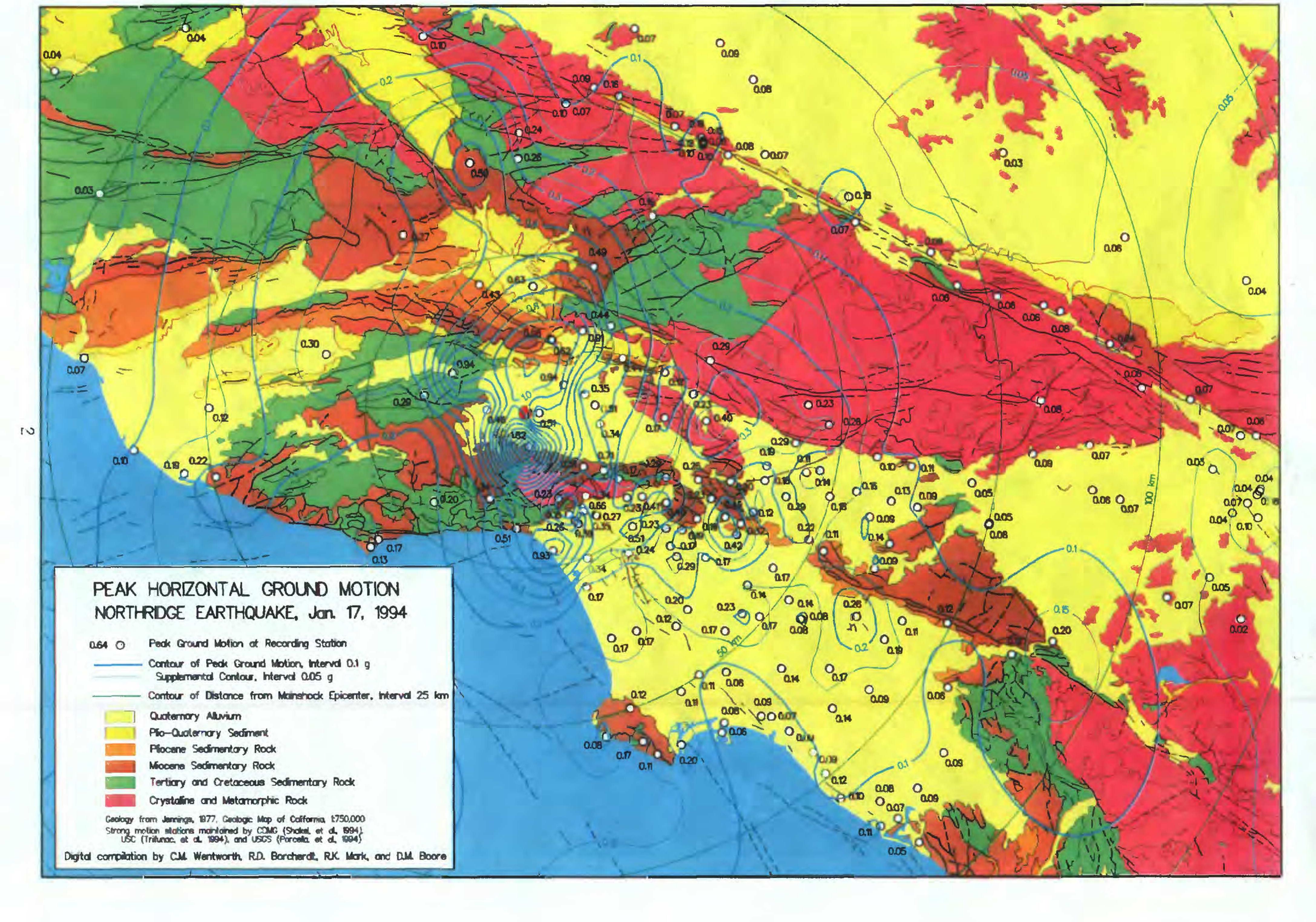 (PDF) Maps of peak horizontal and vertical accelerations recorded for ...