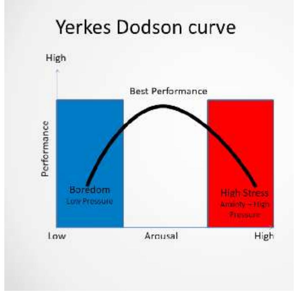 Yerkes dodson arousal curve in this theory of stress the