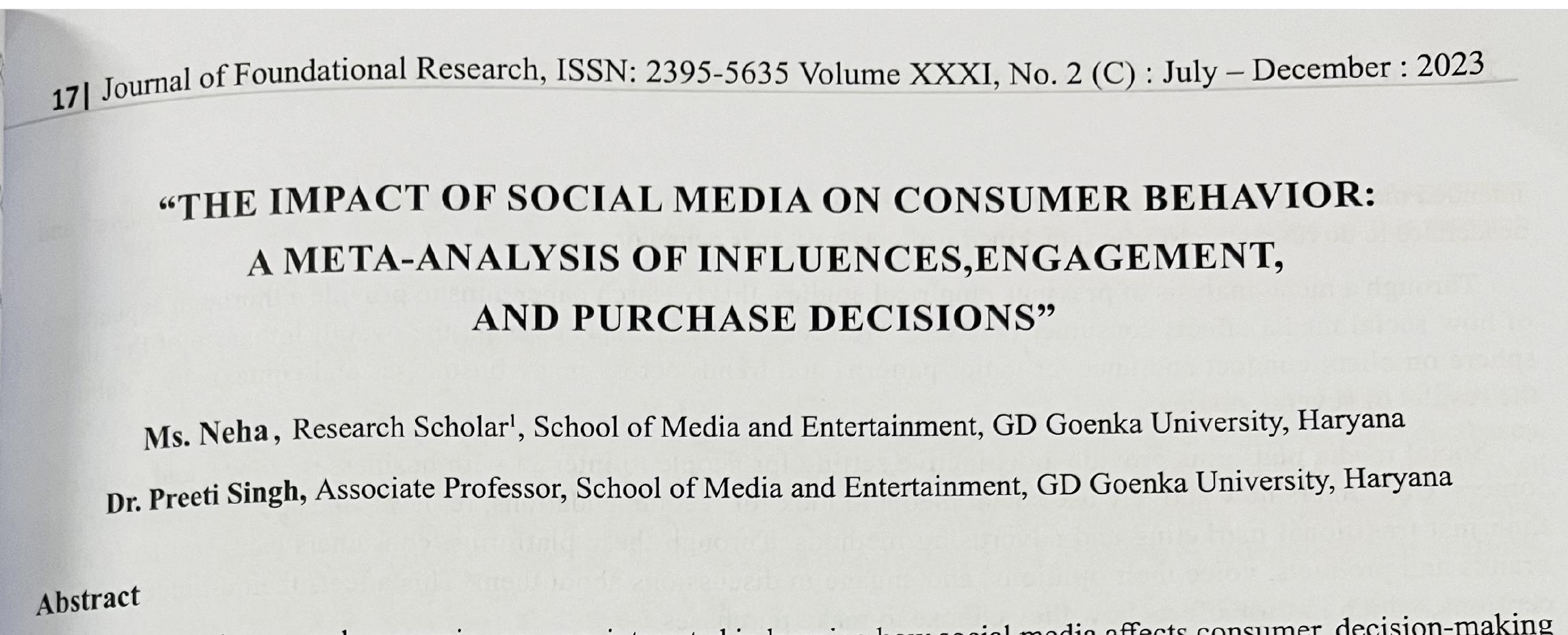 Figure 1 - THE IMPACT OF SOCIAL MEDIA ON CONSUMER BEHAVIOR A