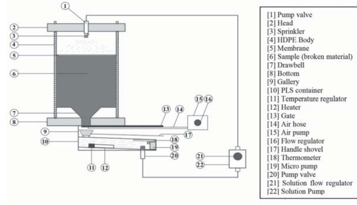 —schematic representation of the laboratory model in situ