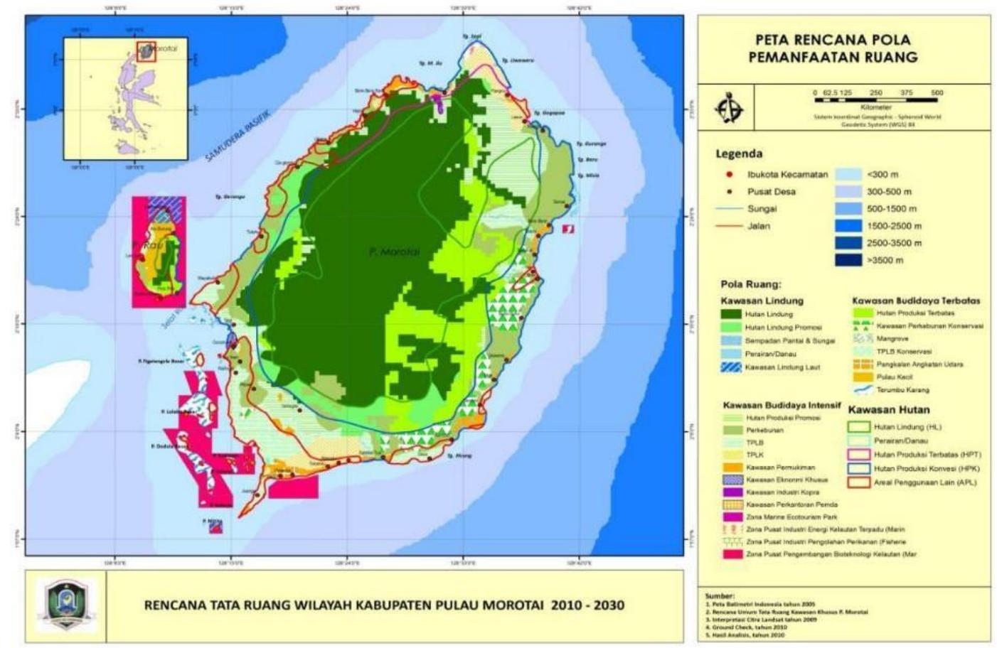 Map of spatial utilization patterns tourism areas are very