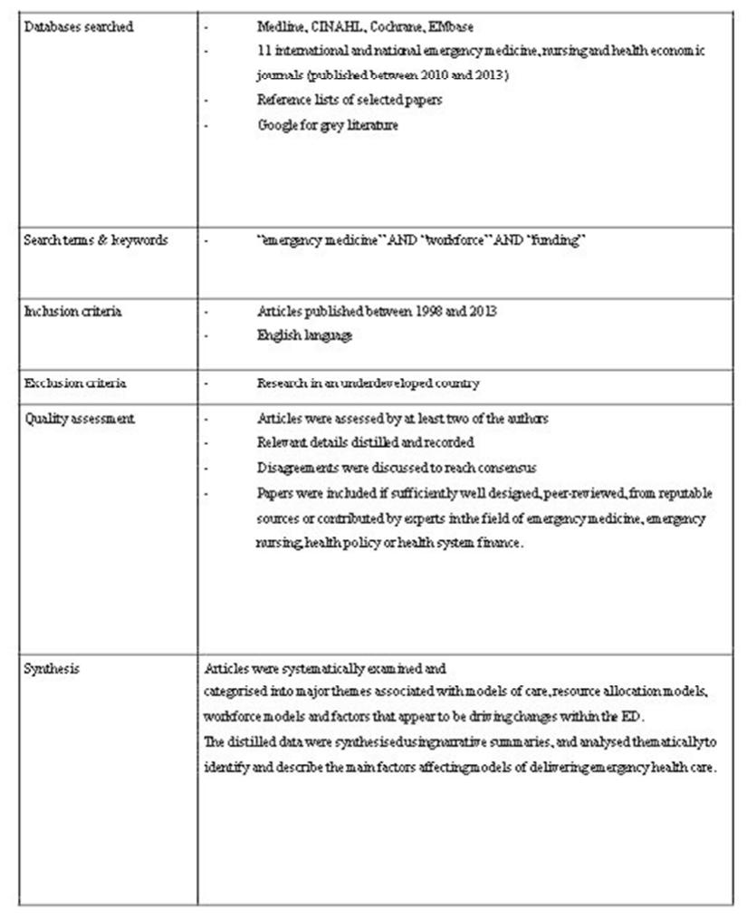(PDF) Review article: Emergency department models of care in the ...
