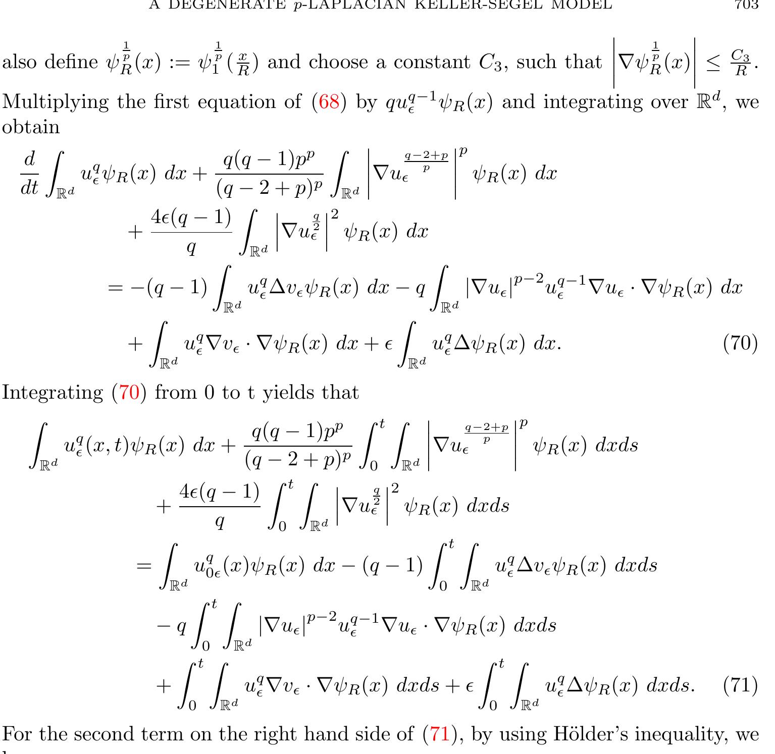 (PDF) A degenerate $p$-Laplacian Keller-Segel model