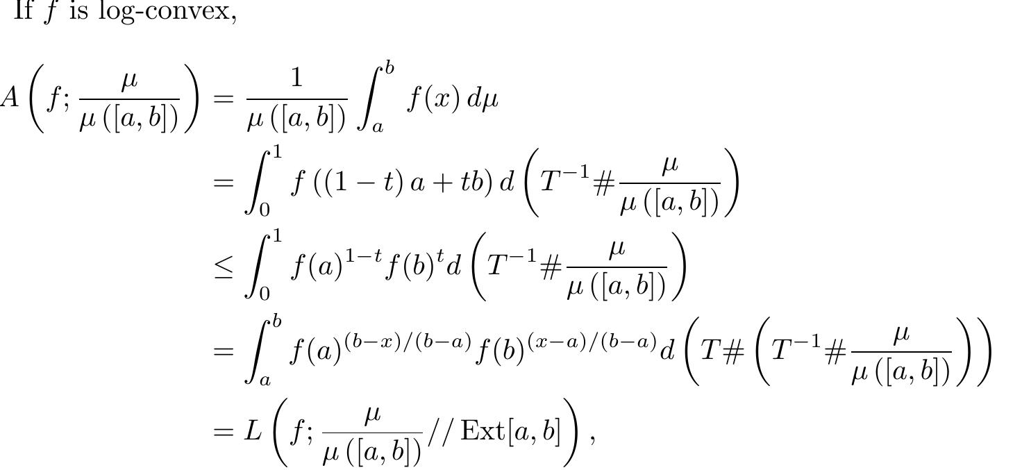 for all a < b in J. On the other hand, by the geometric mean-arithmetic mean inequality 