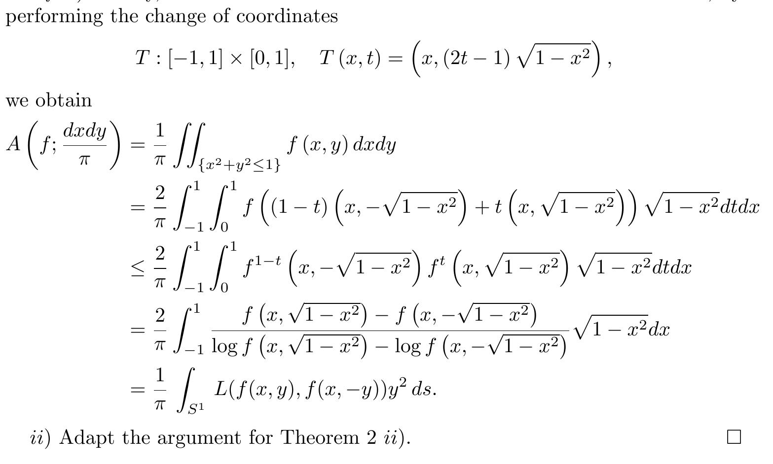 The case of triangles is very similar, the role of (RH#H) being played by the inequality 