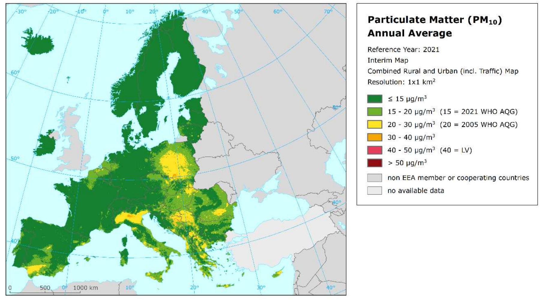 Map 3.1: interim concentration map of pmio annual average,
