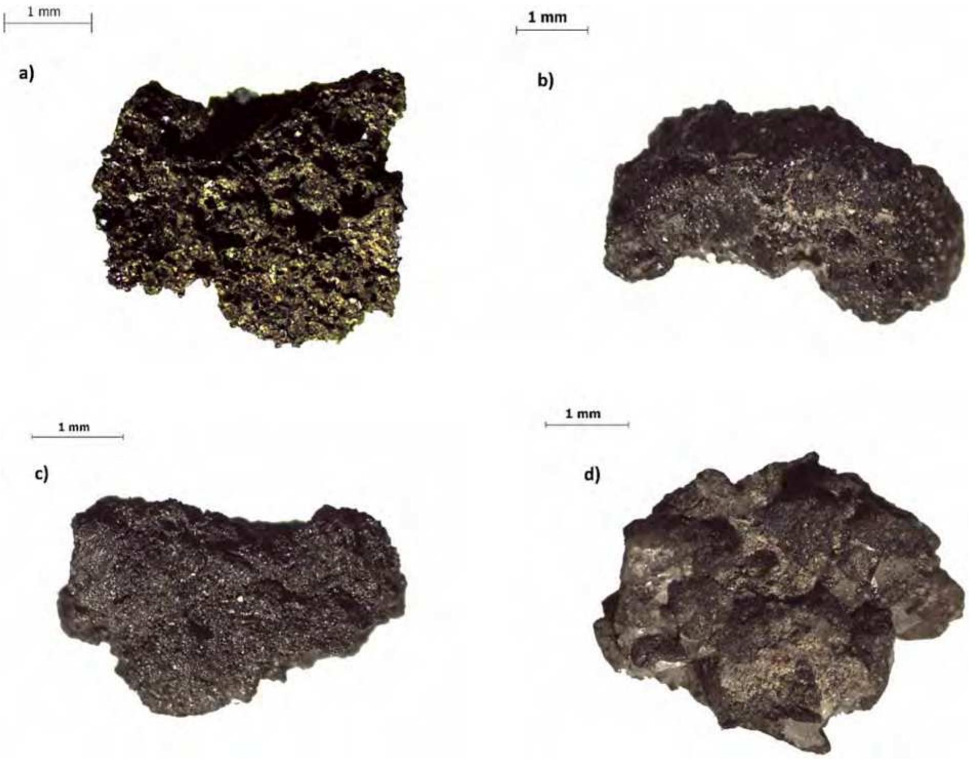 Charred Example Examples of charred food remains from jarmo: a) matrix type
