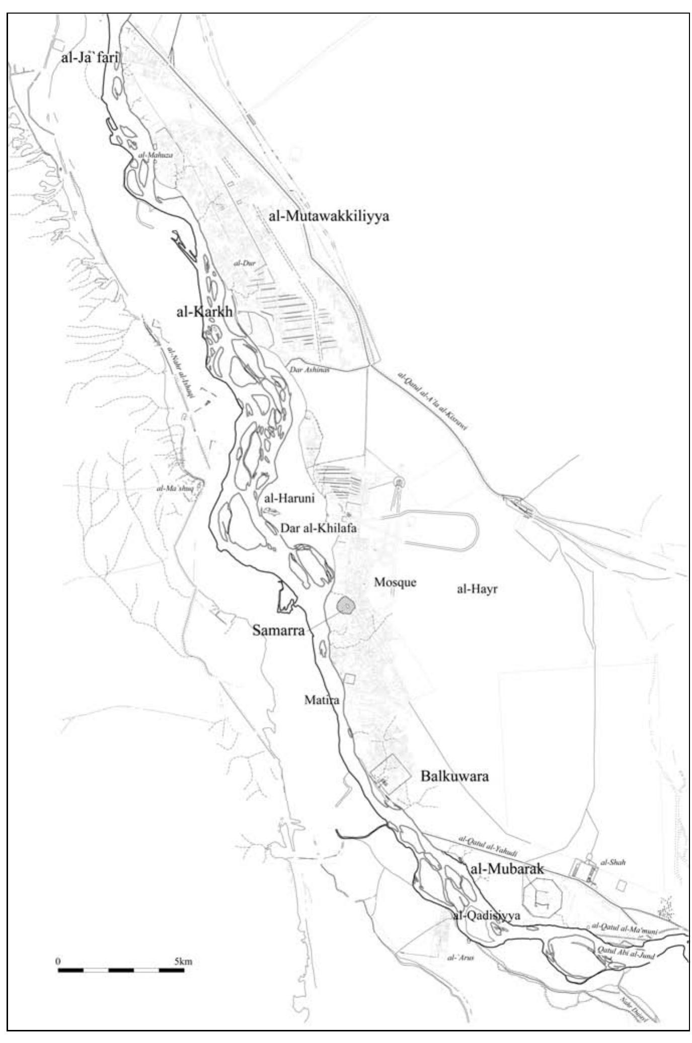E12.3 Thesite of Samarra, showing the extent of the ancient remains 