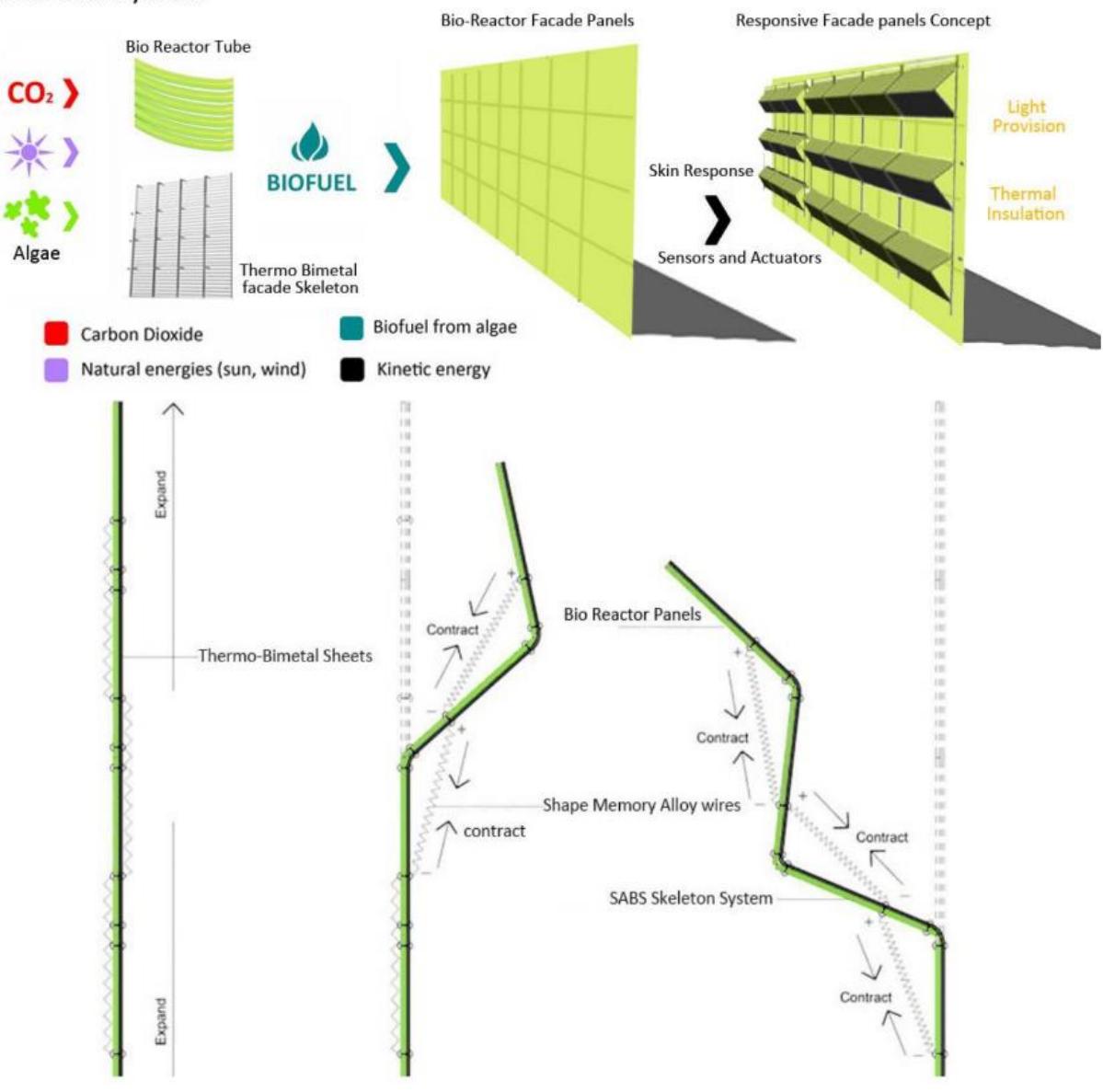 Two types of adaptive materials based on temperature and