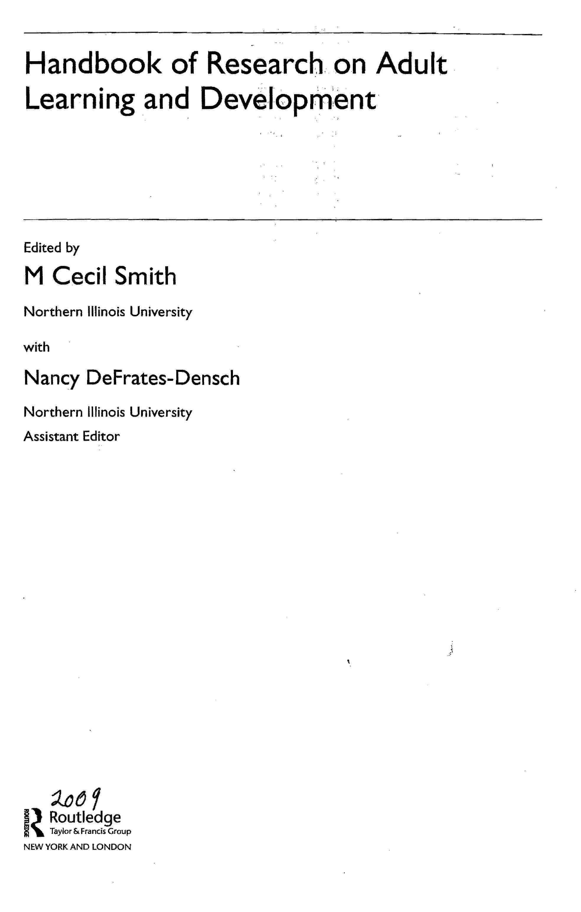 (PDF) Informal and incidental learning in the workplace
