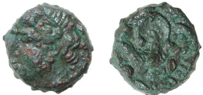 Fig. 4. Bronze coin, HA2017.MMA.015 (13mm, 12h, 3,013g). Coin image scale, 2:1. © Department of Antiquities, Cyprus. 
