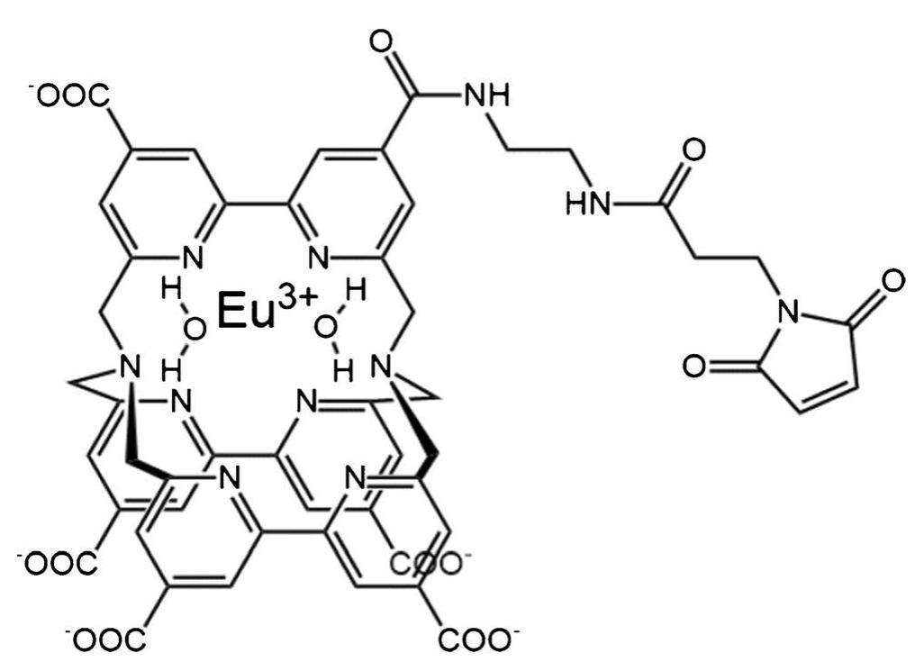 Chemical structure of eu** trisbipyridine cryptate bearing