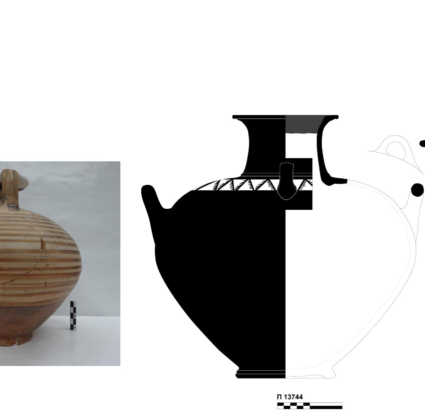 Fig. 110. 1113744/11137 amphora FS58 from Ag. Georgios of Persaina.  Fig. 108. 1113783/I1051 stirrup jar from Ag. Georgios of Persaina. 