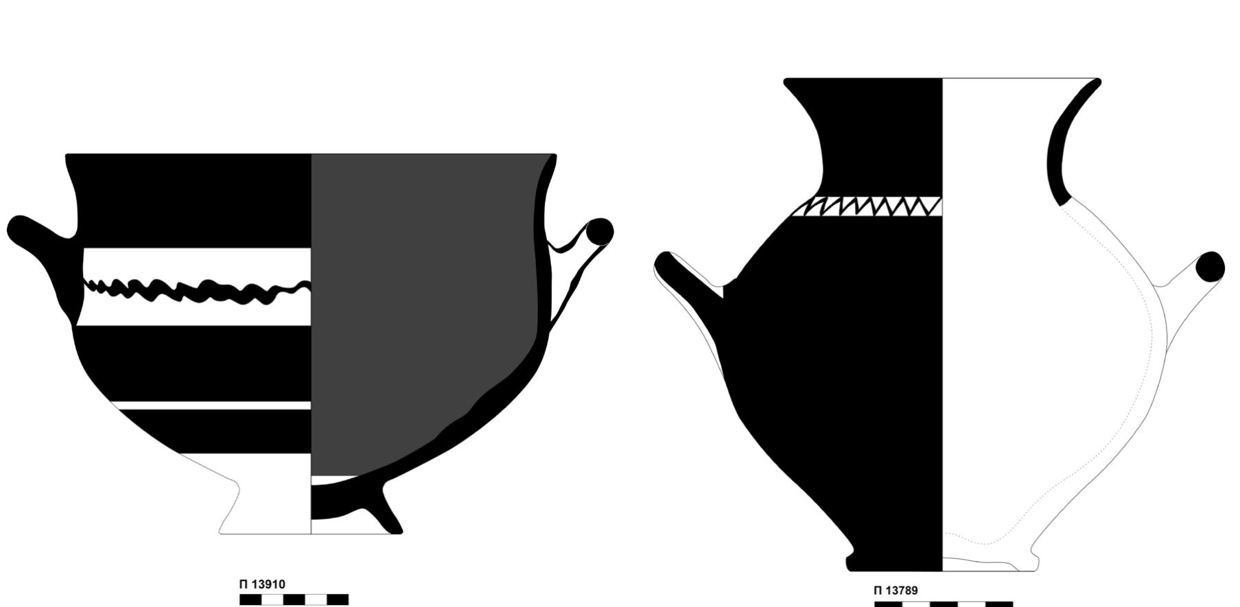 Fig. 114. I113910/I1088 deep bowl from Ag. Georgios of Persaina.  Fig. 115. I113789/I1058 amphora FS59 from Ag. Georgios of Persaina. 