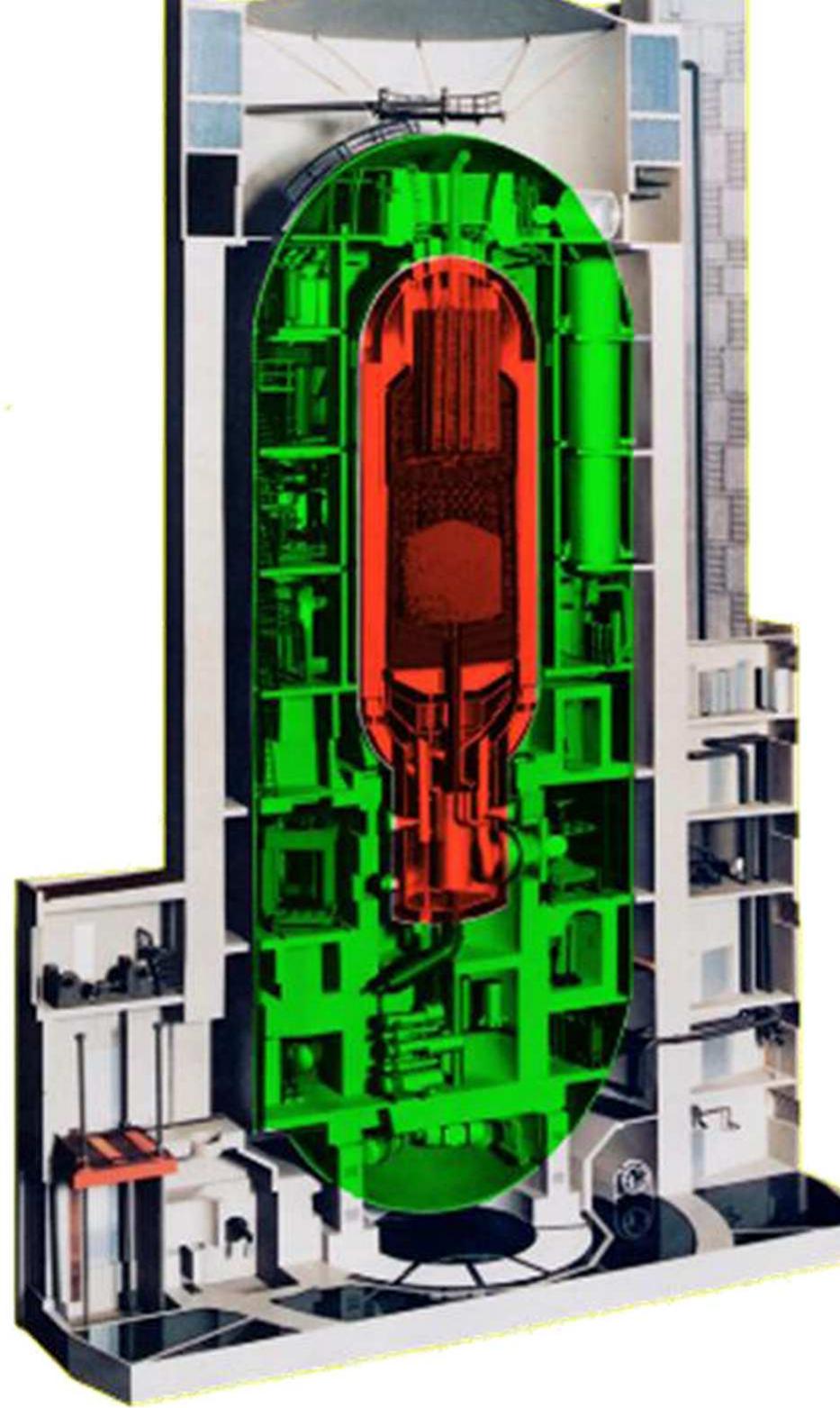 Cross section of avr. the license for safe enclosure was