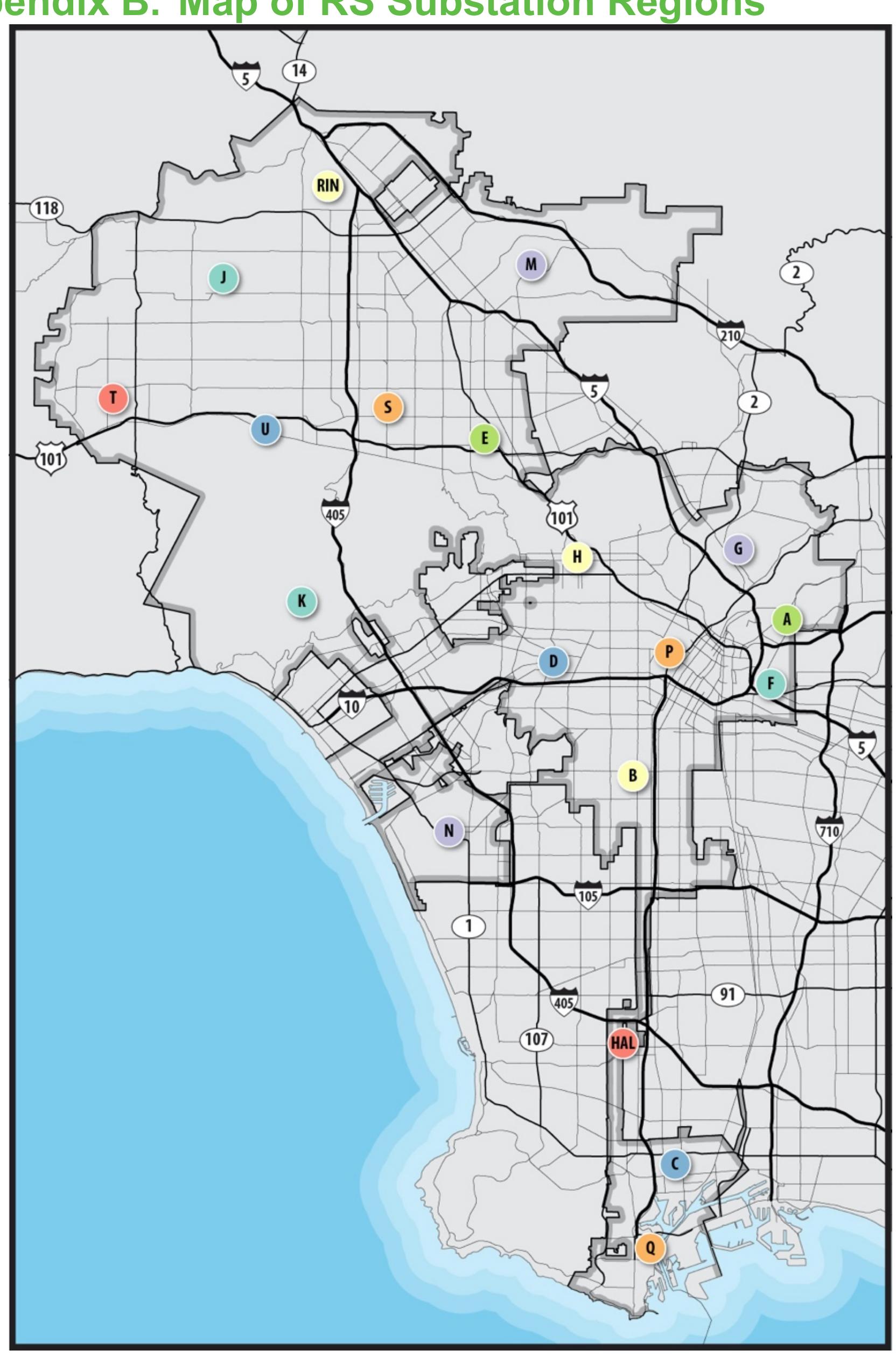 , map showing approximate location of rs regions within the