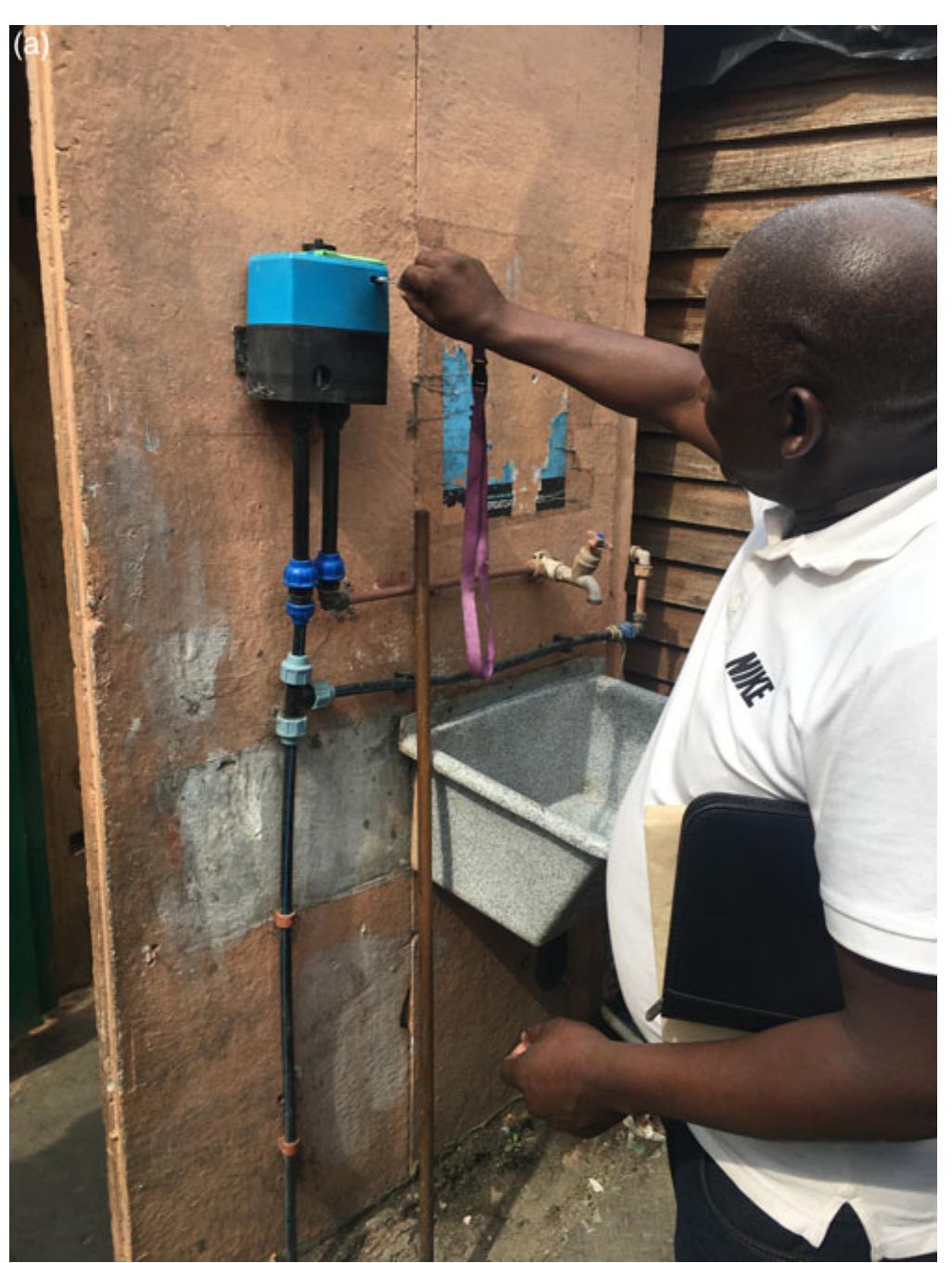 Figure 6a. Example of water meter installation within backyard area. 