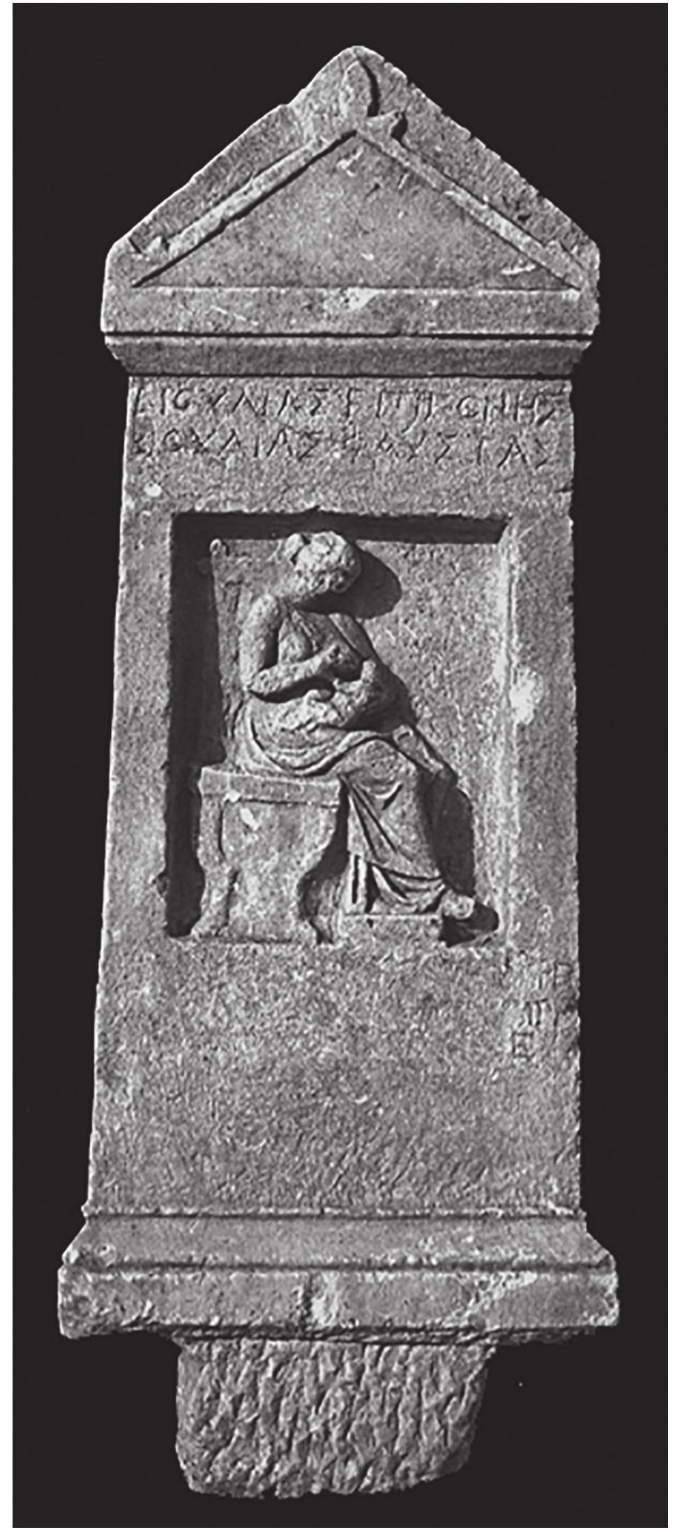 Figure 4. Relief grave stele depicting a nursing mother, Kos Museum. Inv. no. E20 (© Ministry of Culture and Sports/ Ephorate of Antiquities of Dodecanese/Archaeological Receipts Fund). 