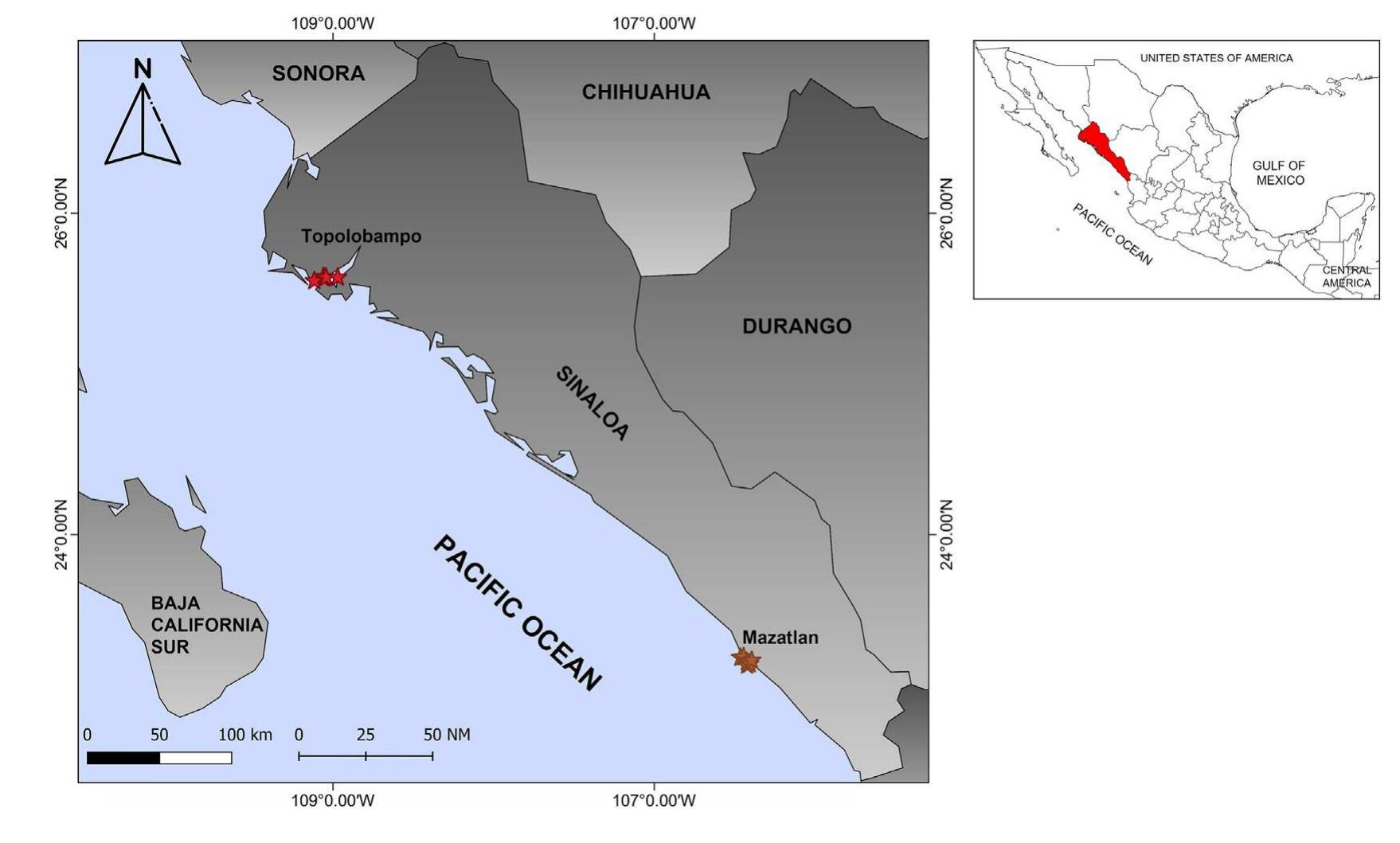 FIGURE 1. Map of study location in Sinaloa, Mexico. 