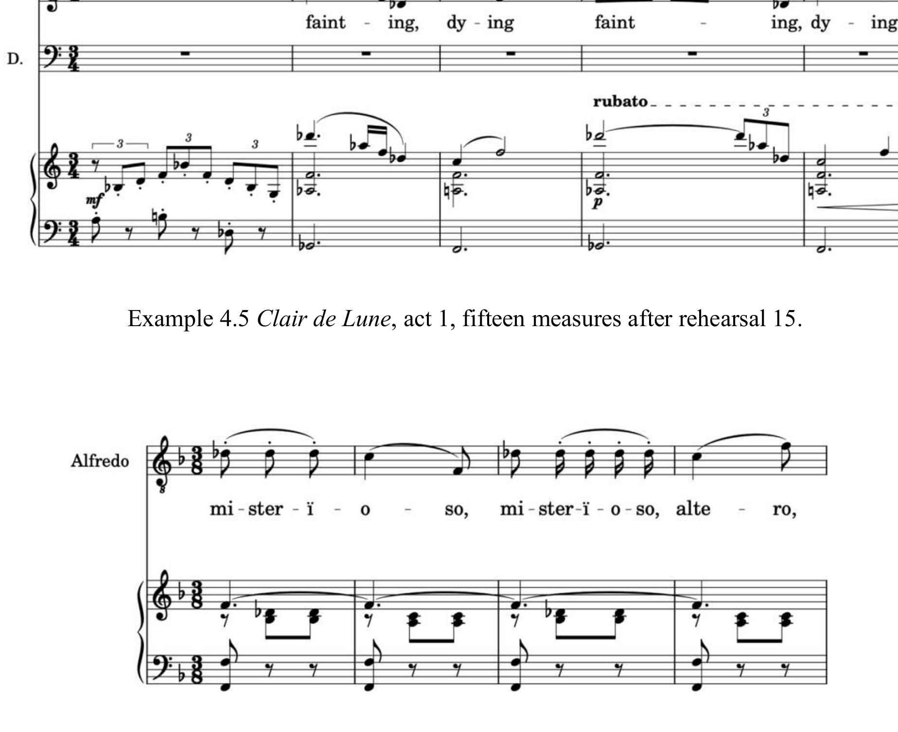 Example 4.11 clair de lune, act 1, 15 measures after