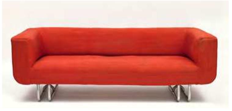 17 Gio Ponti e Marcello Piacentini, divano proveniente dalla Villa Quota 110, Roma 1932 (rivestimento non originale)  Gio Ponti and Marcello Piacentini, sofa coming fron Villa Quota 110, Rome 1932 (not original cover)  Courtesy Il Ponte Casa d'Aste, Milano  16 Gio Ponti, poltrona e poltroncina per la ditta Beltrami S.A., Capriolo, Brescia 1930-32 ca.  Gio Ponti, armchair and little armchair for the Beltrami S.A. company, Capriolo, Brescia 1930-32 ca.  Gio Ponti Archives, Milano 