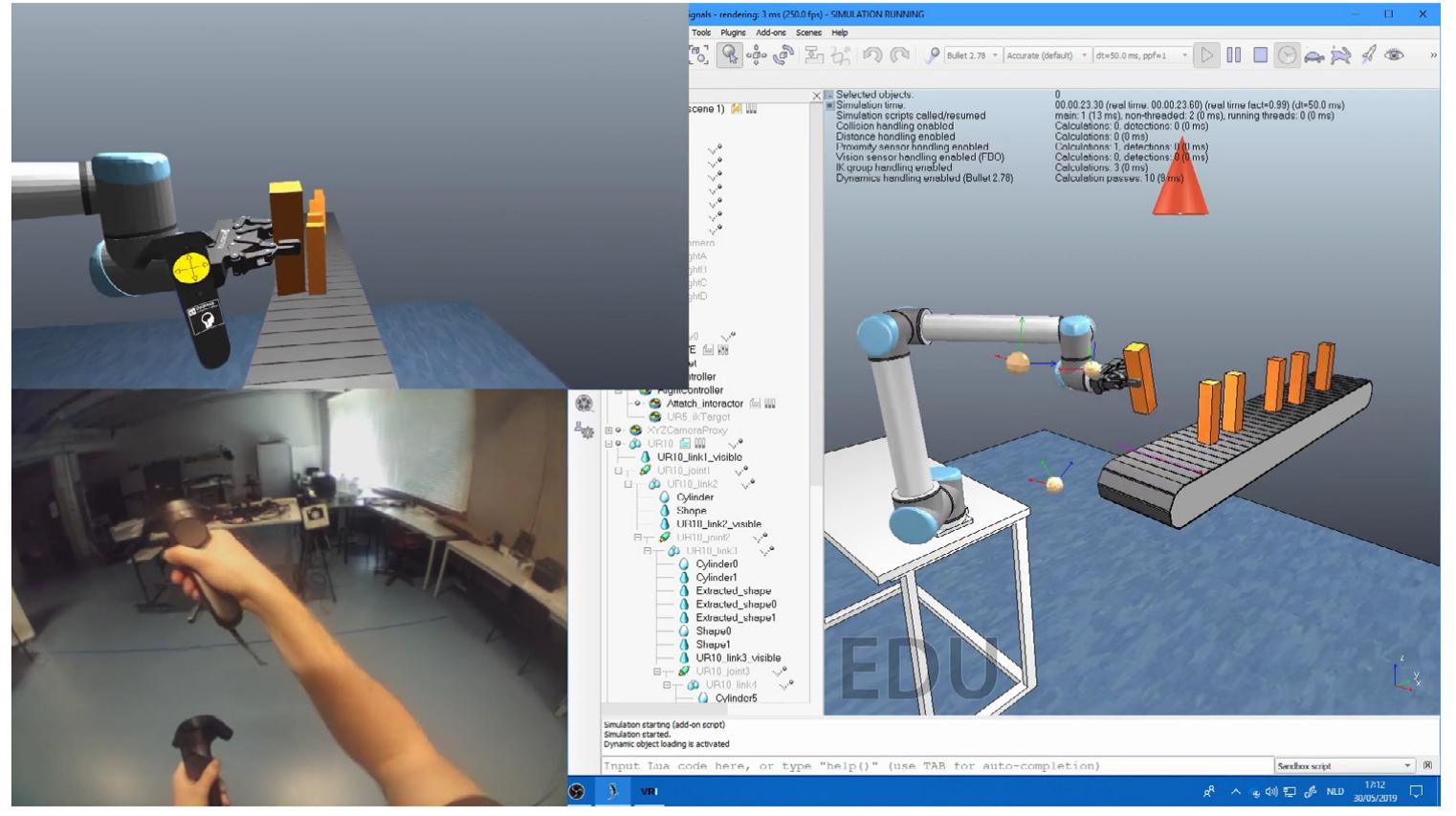 (PDF) Connecting the CoppeliaSim robotics simulator to virtual reality