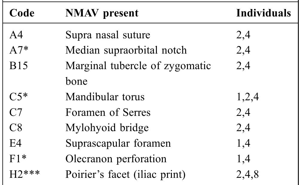 ments of five cattle. On the basis of the above observations. the sequence of successive deposition of these remains in the pit was reconstructed as follows (Fig. 7). The first indivi. duals deposited were individuals 1 and 2, both adults o! indeterminate sex more than 30 years of age at death These two individuals were deposited simultaneously anc 