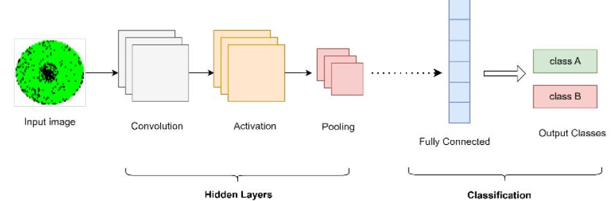 The architecture of cnn. the convolutional neural network