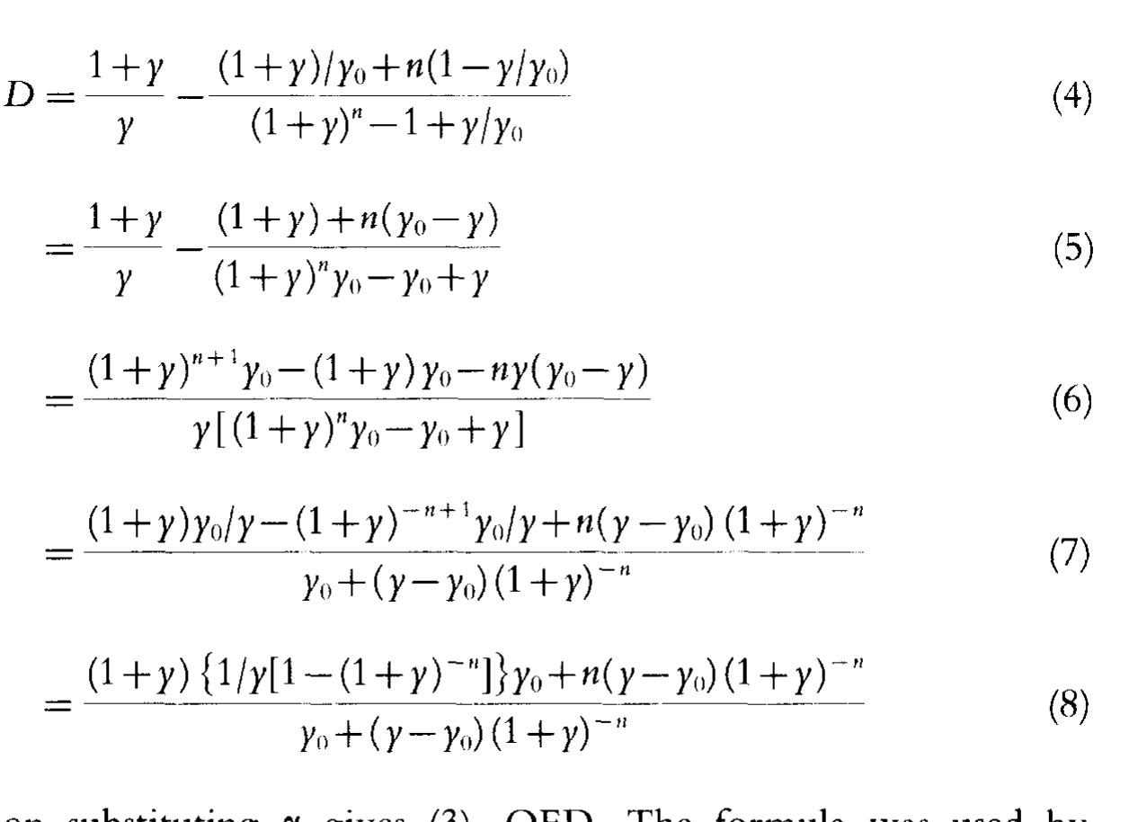 (PDF) Macaulay and closed form duration formulas