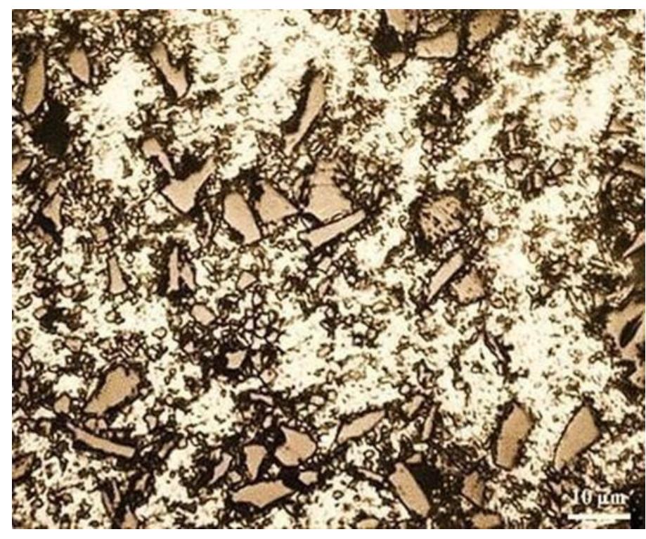 The microstructure of the as-extruded sample with 37 vol.