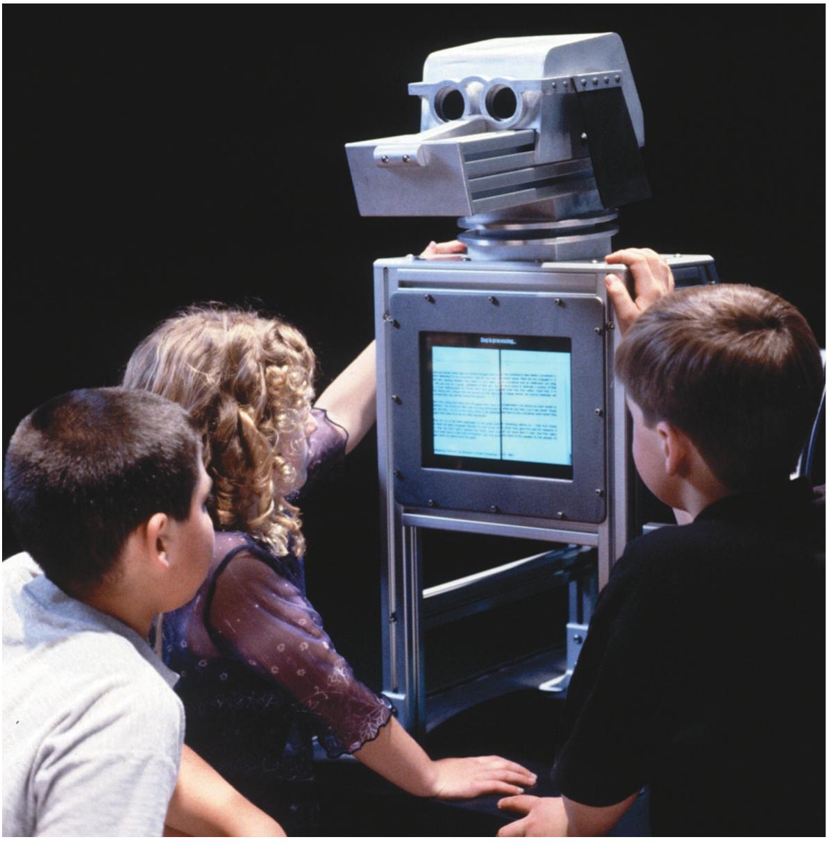 Figure 5. The Reading Eye Dog uses optical character recognition software and a text- to-voice synthesizer to read out loud to visitors.