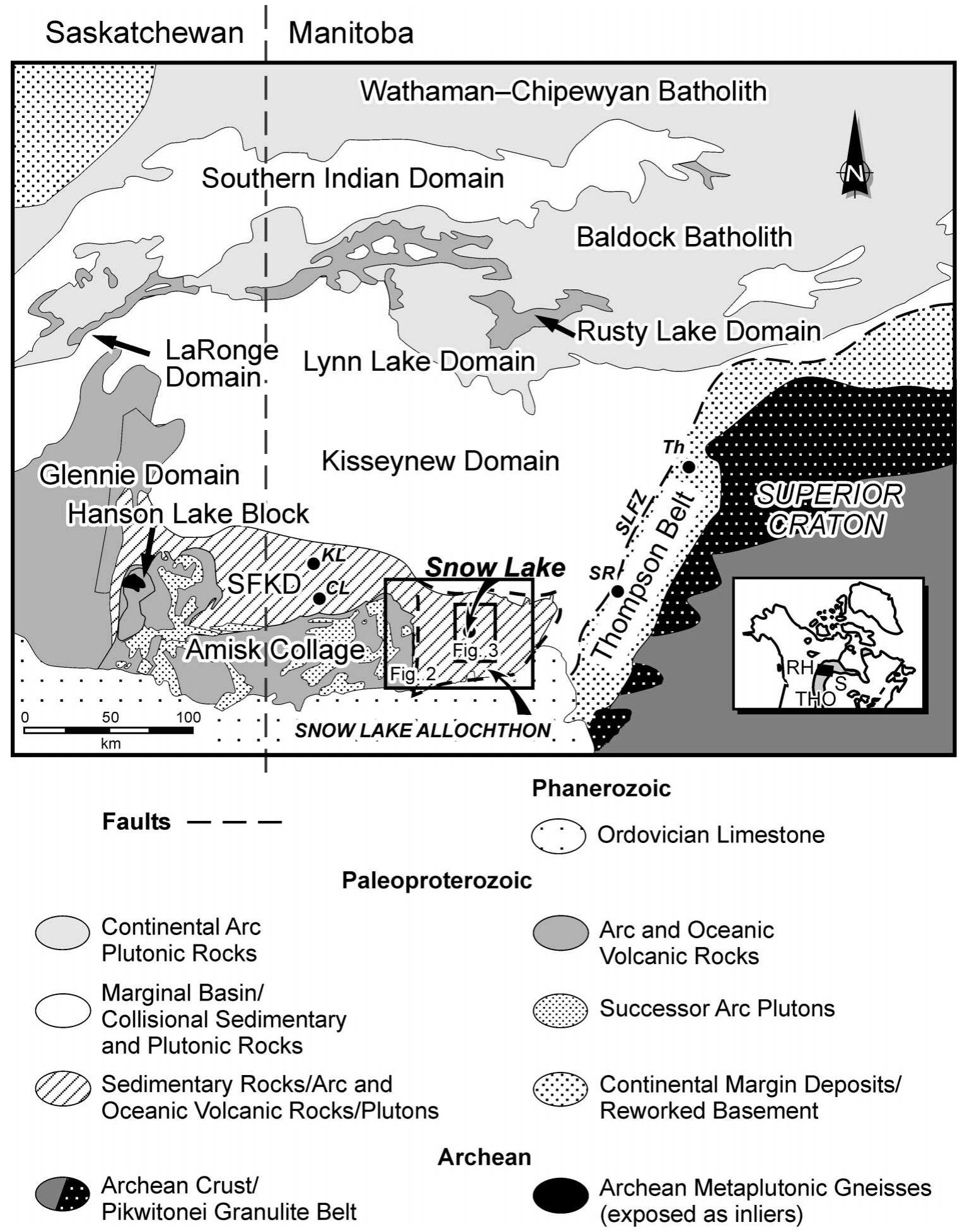 Geological map of the snow lake — file lake — wekusko lakes