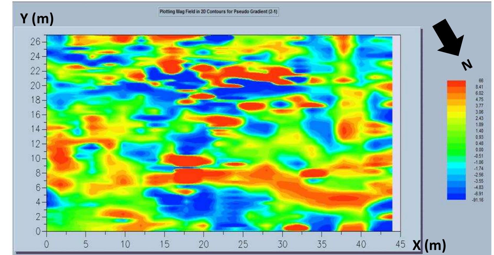 Vertical Gradiometer Rov Gradiometric map shows magnetic anomalies that represent