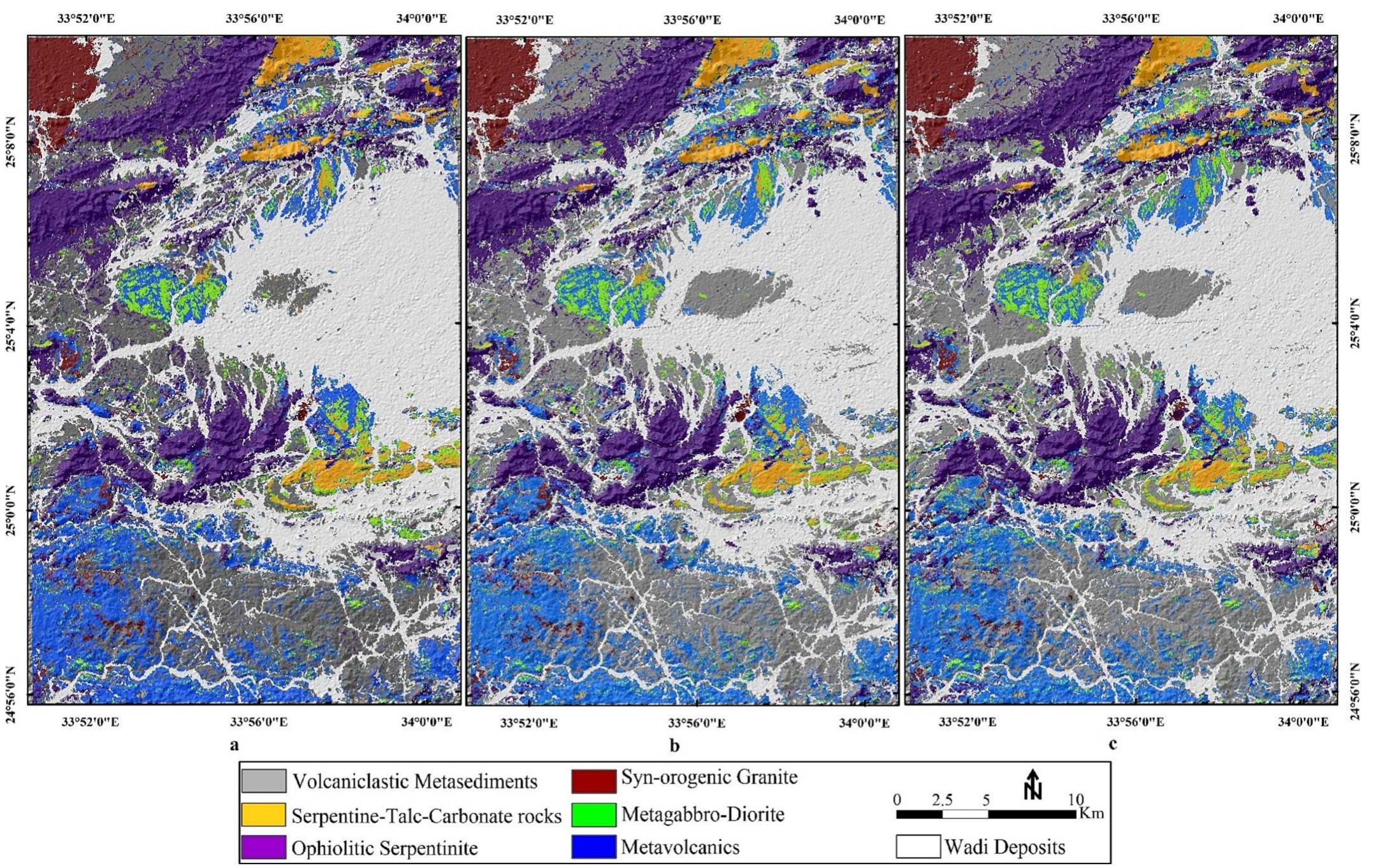 Figure 8 - from PRISMA hyperspectral data for lithological