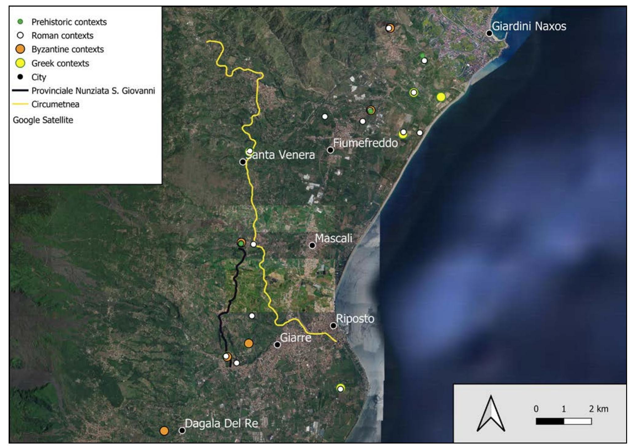 PDF) Archaeology and geomorphology of an area: new interpretations of  long-term settlement logics from Prehistory to the Byzantine period across  the central-eastern slopes of the Etna volcano, image size:2055x1449