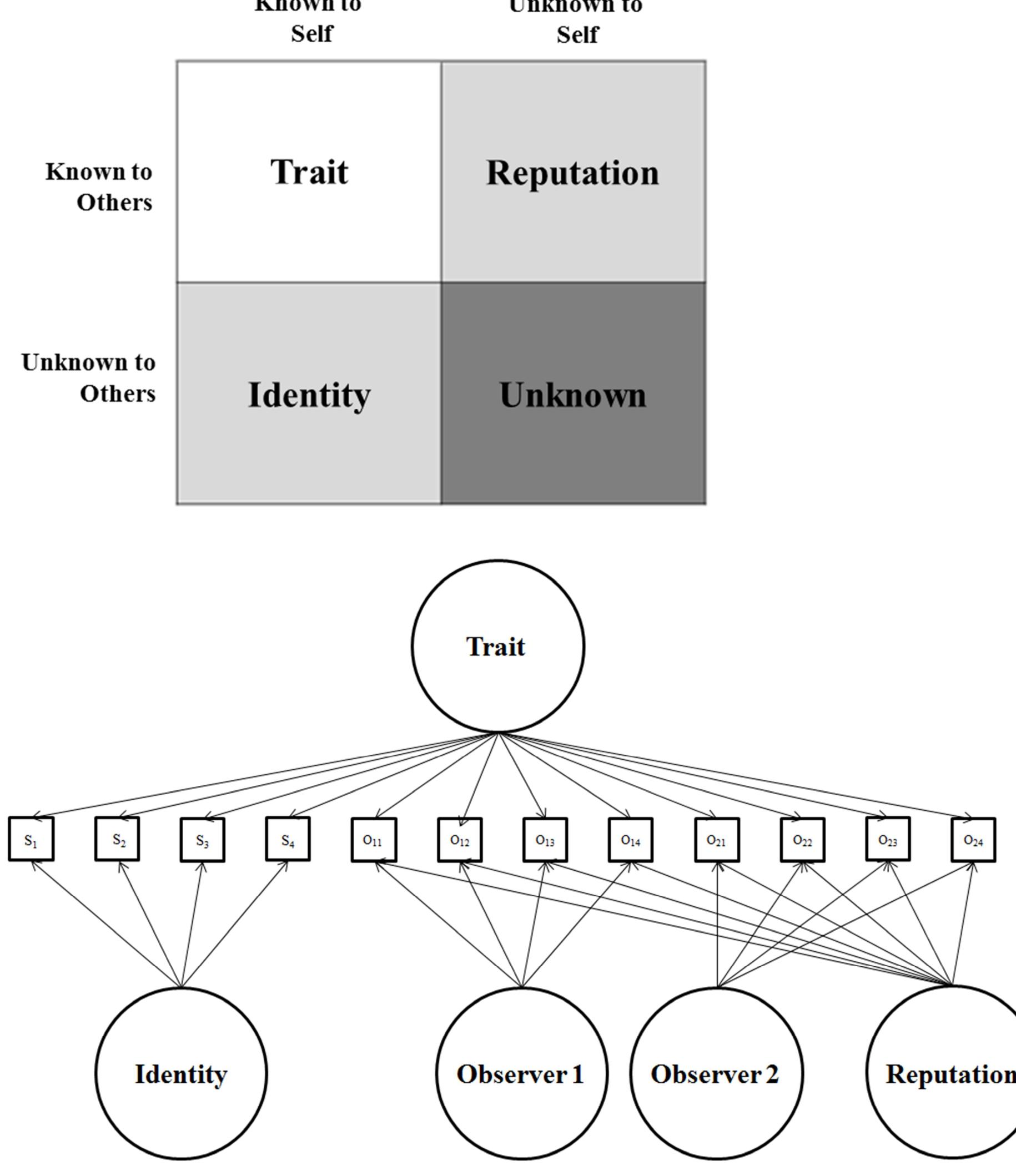 Note. the tri model in the johari window (above; luft