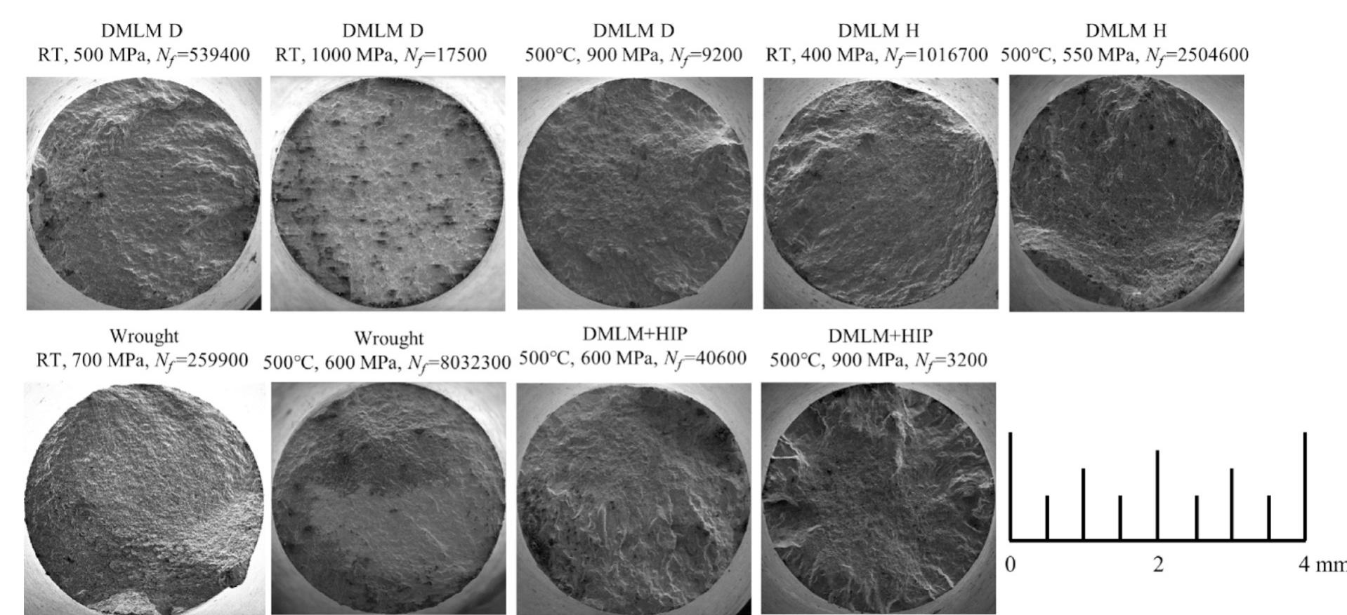 Se micrographs showing fracture surfaces for several samples