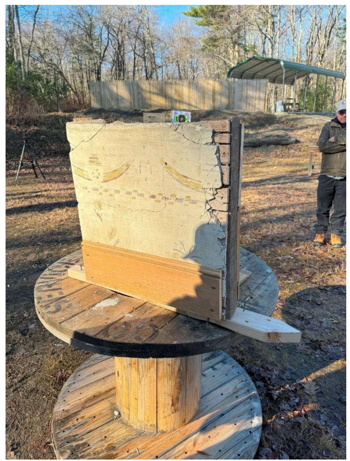 Figure 24. The colonial-era plaster portion of Wall section 3 prior to shooting. 