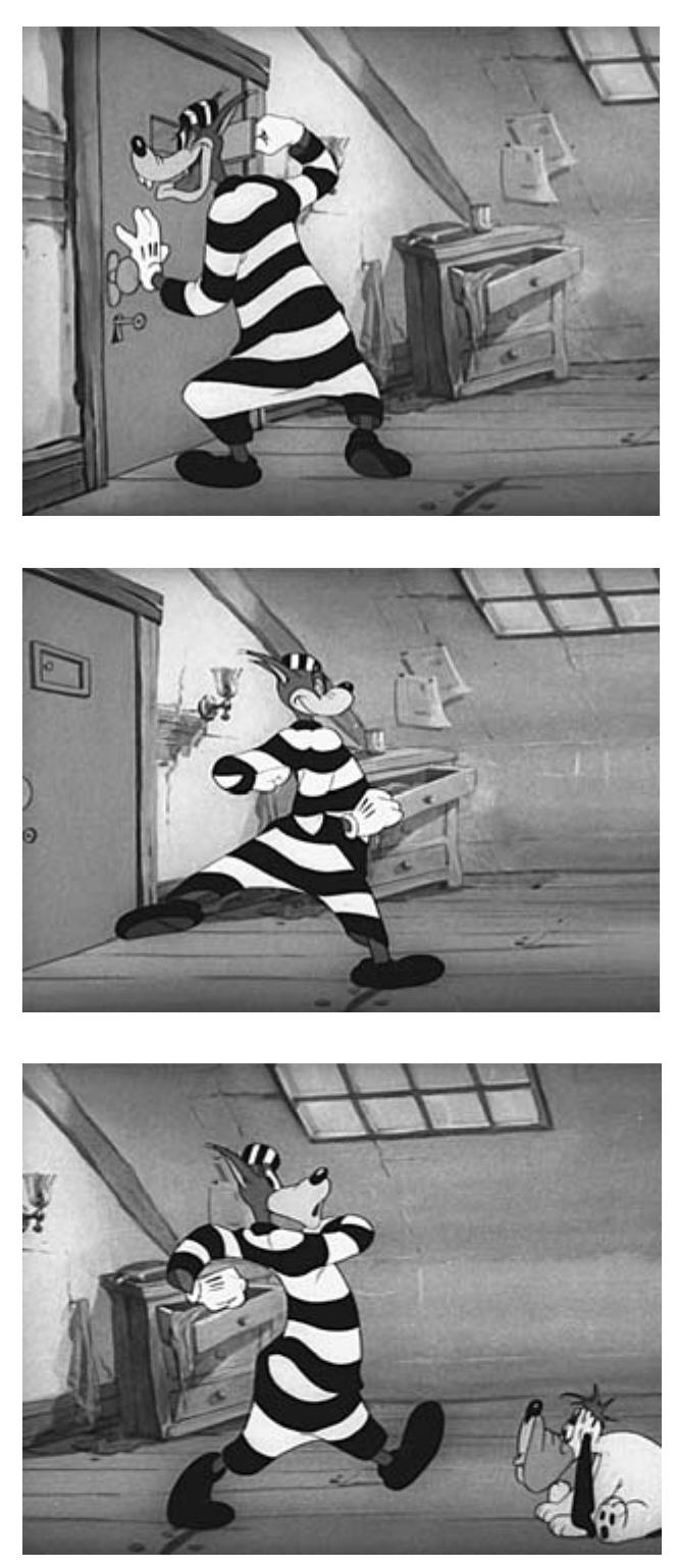 FIGURE 11.2. The “frame-line reveal” in Dumb-Hounded (MGM, 1943). 