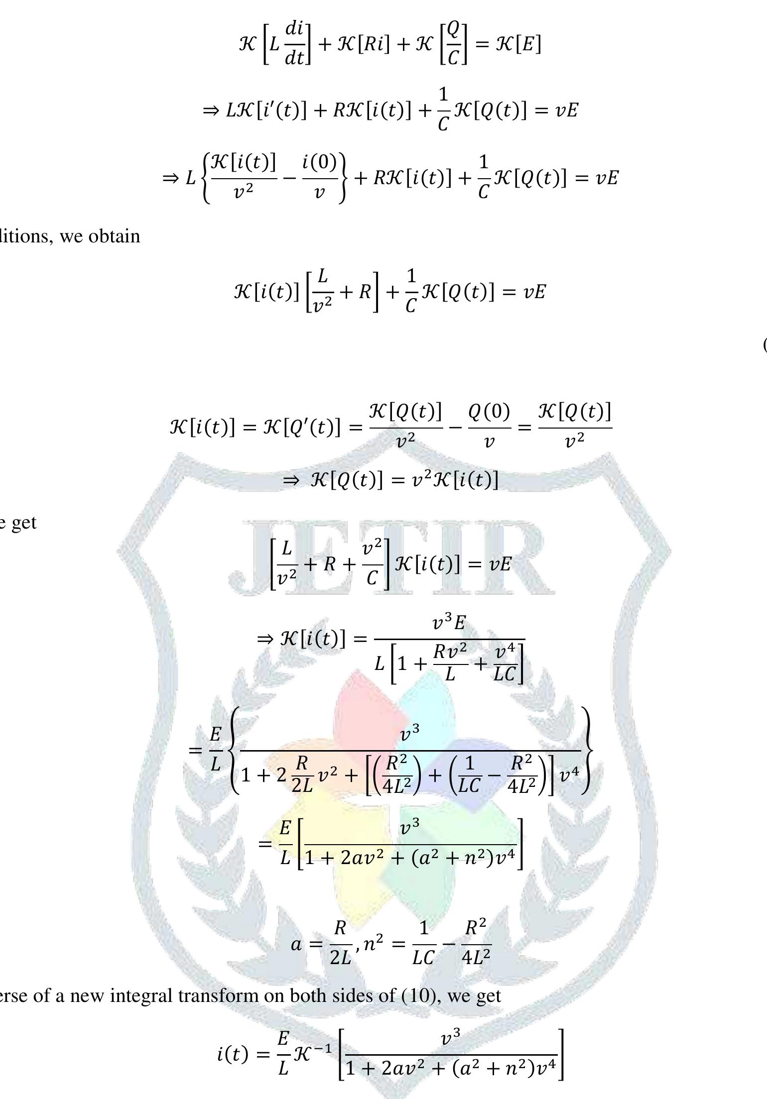 (PDF) A New Integral Transform and Its Applications in Electric ...