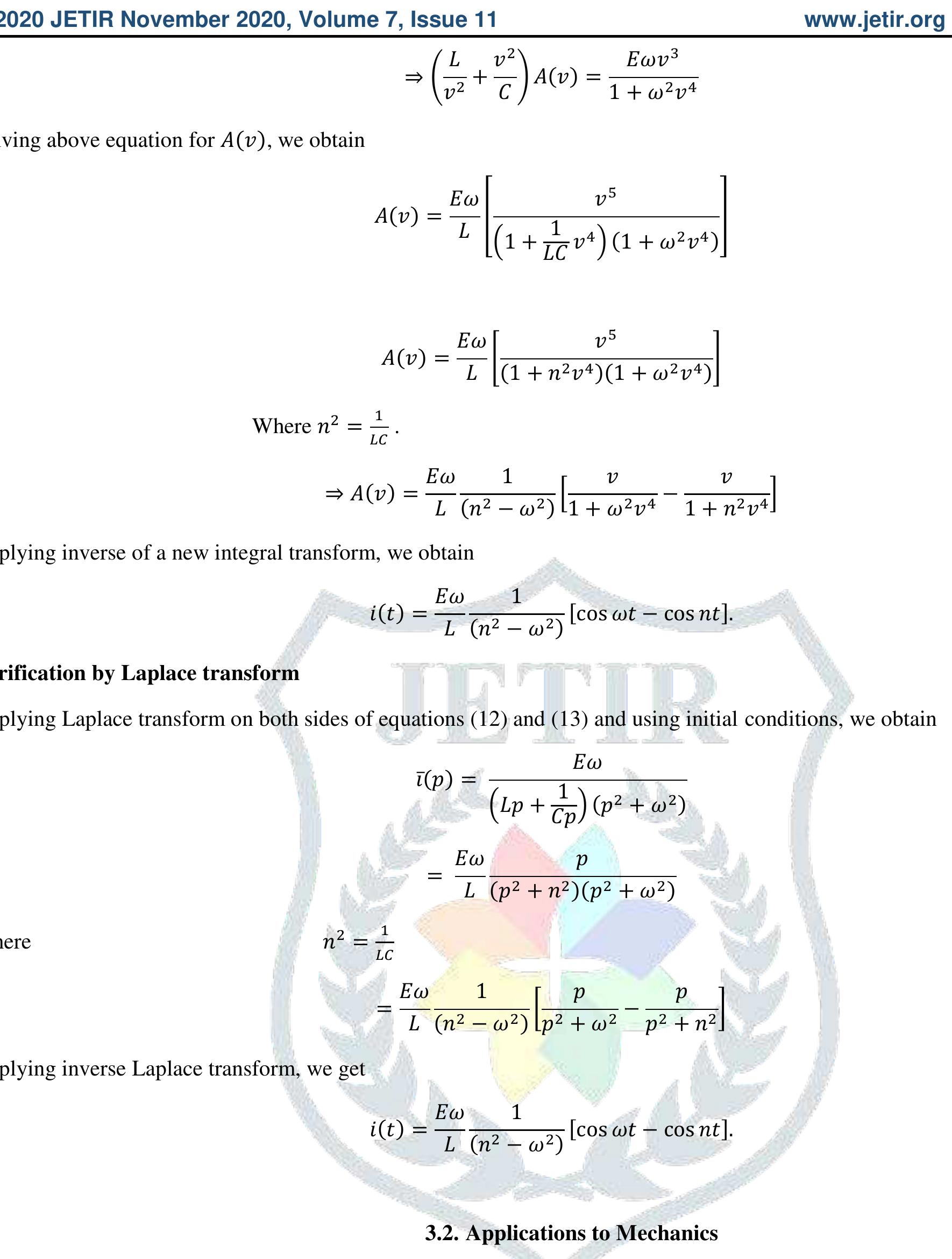 (PDF) A New Integral Transform and Its Applications in Electric ...