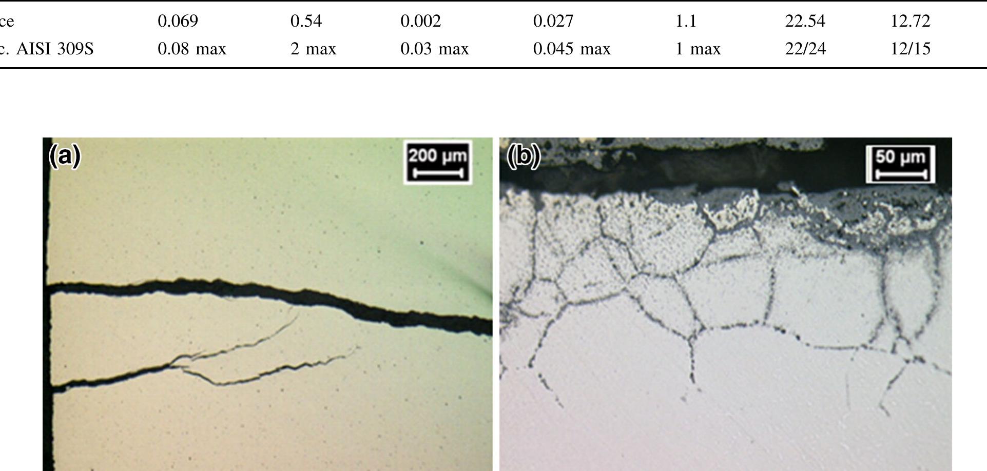 Examination of unetched microstructure at the cross section