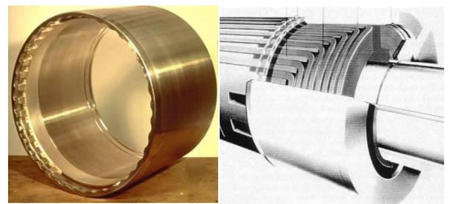 Typical turbine generator end-winding retaining ring [1],